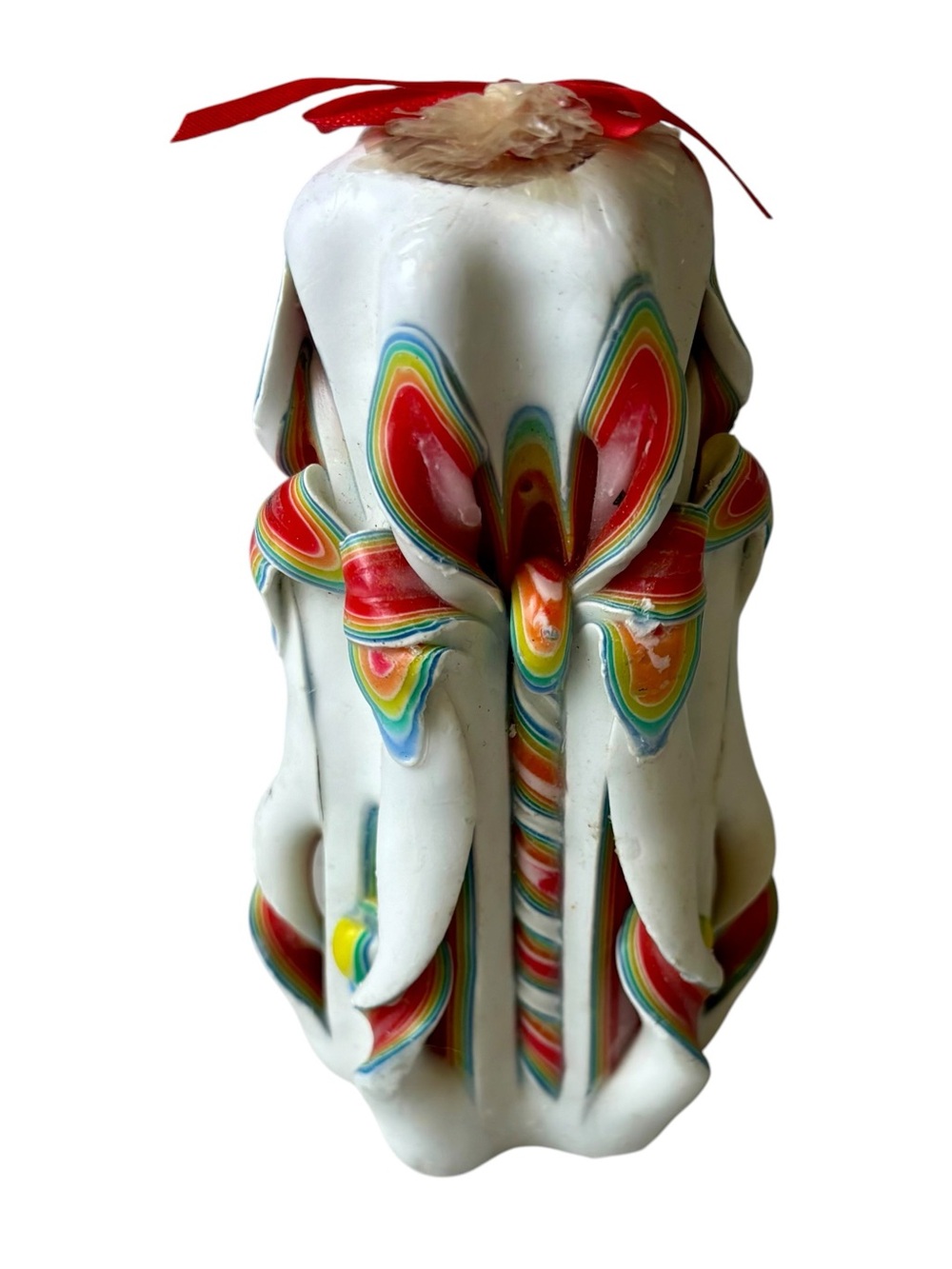 Jasco - Vintage Rainbow Fountain Hand-carved 5” Candle